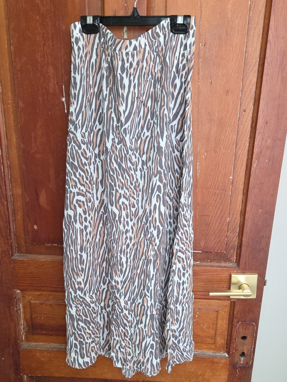 Wilfred Brown & White Animal Print Maxi Skirt